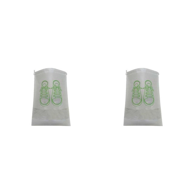 Monstrate Bolsa de zapatos con cuerda Bolsa a prueba de polvo Almacenamiento de bolsillo suelto Bolsa de mano portátil multifunción Bolsas de Blanco 2piezas