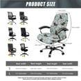 thumbnail image 5 of HELLHERO Dachshund Rose Print Office Chair Cover Set, Stretchable Protective Office Chair Seat Protector with Armrest Cover, Comfort Computer Desk Chairs Covers, Green, 5 of 6