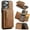 Brown, variant on Detachable Back Cover For iPhone 15 Pro Max 15Pro 15Plus 14 ProMax 14Pro 14 Plus 13 Pro Max 13Pro 12 Pro Max 12Pro 11 Pro Max Wallet Case with Card Holder Magnetic For iPhone 15 Leather Phone Cases