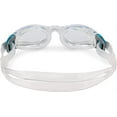 thumbnail image 3 of Aquasphere Kaiman Compact Unisex Adult Swim Goggles - Comfortable leak-free Vision for Smaller Faces, UVA & UVB Protectio, Easily Adjustable Buckles - Clear Lens, Transparent/Blue Frame, 3 of 4