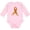 AD-Pink, variant on Leukemia Awareness with Orange Ribbon Made of Hearts Boys or Girls Long Sleeve Baby Bodysuit