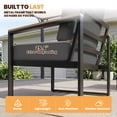 thumbnail image 4 of Clouddwell 4-Piece Patio Conversation Set, Heavy-Duty Metal Outdoor Furniture, Loveseat for Deck, Porch, Balcony (Gray), 4 of 8
