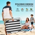 thumbnail image 4 of Outsunny Outdoor Lounge Chair, Adjustable Folding Chaise Lounge, Tanning Chair with Sun Shade for Beach, Camping, Hiking, Backyard, Black and White, 4 of 9