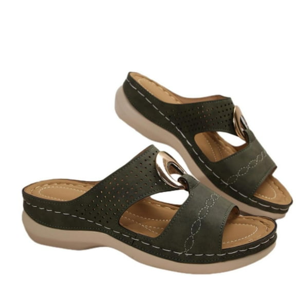 Orthopedic Sandals for Women 2025 Walking Platform Sandal Fashion Wedges Slip On Casual Comfortable Open Toe Dressy Summer Beach Shoes