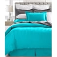 thumbnail image 1 of Ensemble de Couette Rayée Ultra Douce 1800 Series 3 Mcx (Grand Lit/Grand, Aqua), 1 of 3