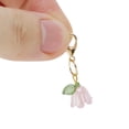 thumbnail image 3 of Accesorios de zapatos de moda, charms para agujetas en forma de hoja y flor, color rosa, 1 par, 3 of 5