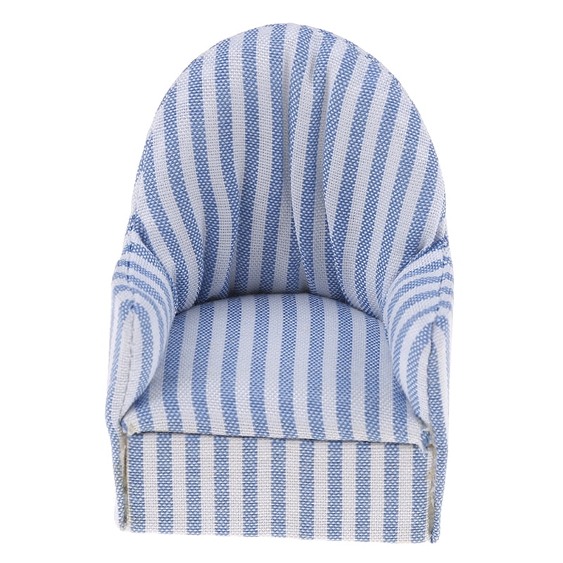 1:12 dollhouse miniature furniture stripe sofa chair for bed room living R_sNZ8 