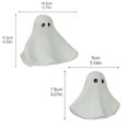 thumbnail image 3 of Cute Ceramic Ghost Figurine – Halloween Desktop Decor with Friendly Face, Sturdy Base for Shelf, Mantel, and Tabletop Display, 3 of 9