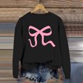 thumbnail image 5 of WEAIXIMIUNG Sweat-Shirt pour Filles Taille 8-9 Col Rond Sweat-Shirt Motif Nœud Mignon Pull à Manches Longues Pull Nœud Haut TTG, 5 of 5