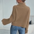 thumbnail image 2 of Vedolay Cute Sweaters Women's 2023 Fall Casual Long Sleeve Crew Neck Ribbed Knit Pullover Sweater,Khaki XL, 2 of 5
