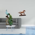 thumbnail image 2 of Figura de escritorio,Estante de estatua de pavo real para escritorio,decoración del hogar,Figura decorativa creativa para la oficina y el hogar.,Figura de caballo,Escultura de figura de, 2 of 8