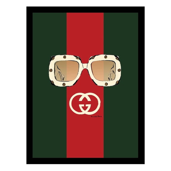 Fashion Glam Designer Sunglasses - Framed Print