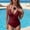 Swimwear-886Wine, variant on Xdegoge One Piece Swimsuit Women Push-Up Underwire Halter Neck Mesh Cut-out Bathing Suits Full Coverage Tummy Control Swimwear Summer Resort Vacation