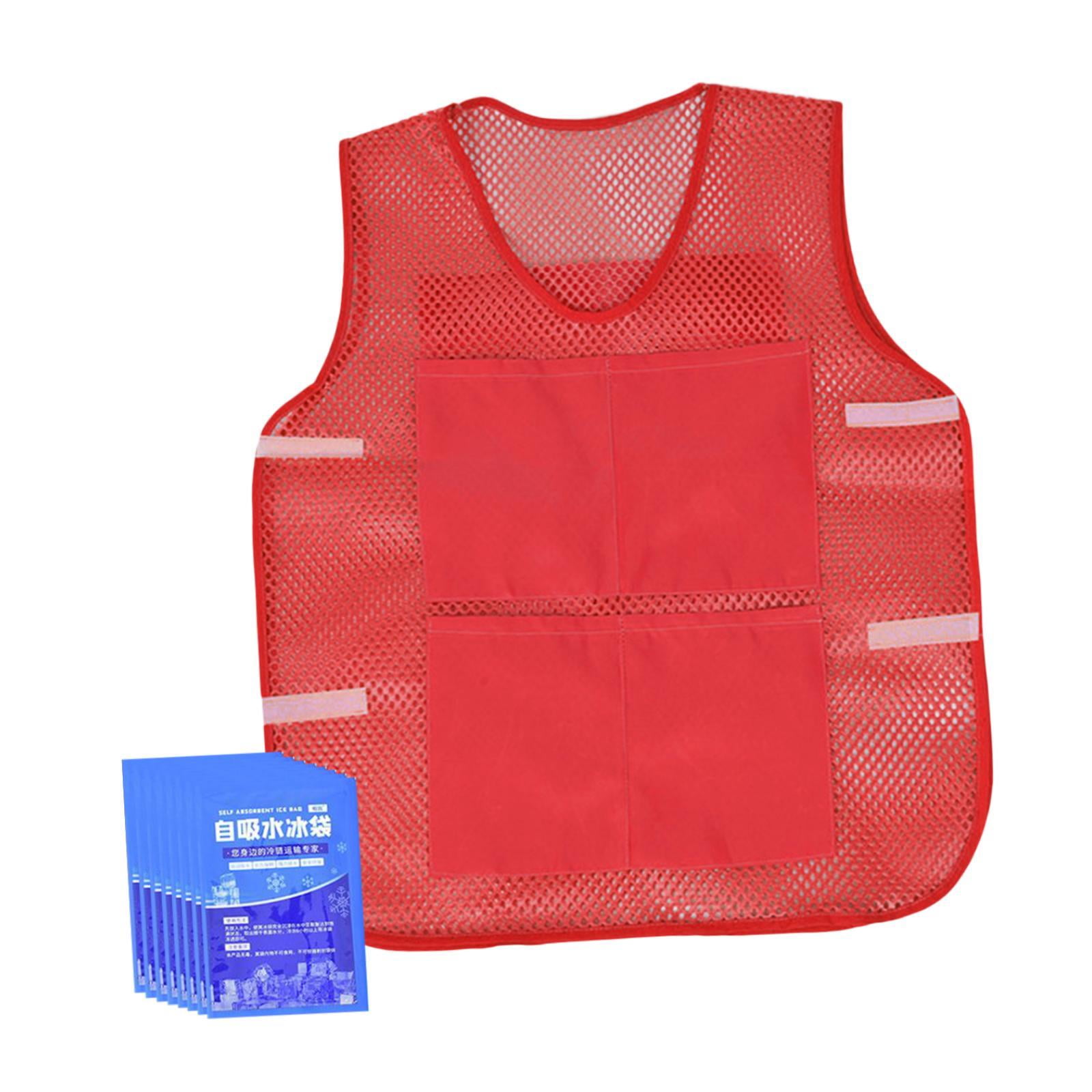 【KOOLOSET】Recycle Wellon Padding Vest koolsoo Cooling Vest Portable with 8 Ice Packs for Hot