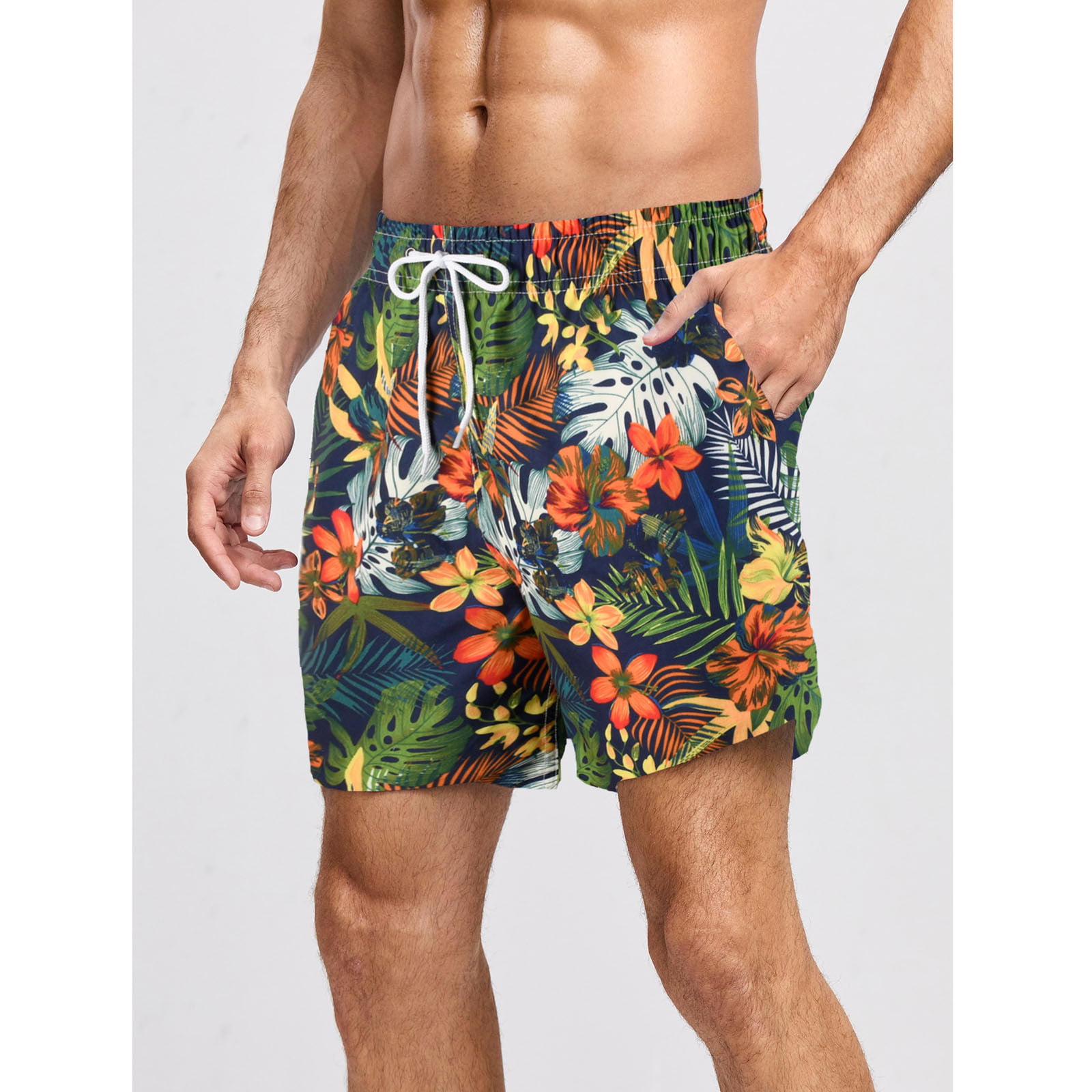  Watercolor Lavender Floral Mens Swim Trunks with Compression  Liner Quick Dry Mens Beach Shorts Elastic Drawstring M : Clothing, Shoes &  Jewelry
