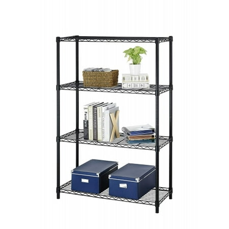 4 Shelf Wire Shelving Unit Garage NSF Wire Shelf Metal Large Storage Shelves Heavy Duty Height Adjustable Utility Commercial Grade...
