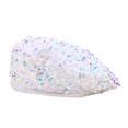 thumbnail image 2 of Dyfzdhu Autumn Winter Sequins Beret Cap Thermal Warm Outdoor Women Adult Painter Hat White, 2 of 2