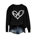 thumbnail image 4 of Women's Valentines Sweatshirt Love Heart Graphtic Oversized Pullover Sweatshirt Fall Pullover Tops Valentine'S Day Crew Neck Long Sleeve Graphic Sweatshirt, 4 of 5