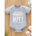thumbnail image 4 of Newborn Infant Short Sleeve Romper Letter Graphic Crew Neck Bodysuit Onesies For Baby Boys Toddler Summer Clothes, 4 of 5