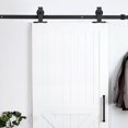 thumbnail image 1 of Herrajes para puertas corredizas, herrajes para puertas corredizas de granero corredizas curvas en forma de T de 2,44 m Herrajes para rieles corredizos meticulosamente diseñados, 1 of 8