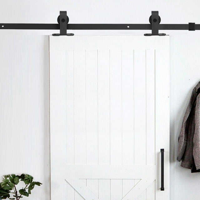 Herrajes para puertas corredizas, herrajes para puertas corredizas de granero corredizas curvas en forma de T de 2,44 m Herrajes para rieles corredizos meticulosamente diseñados
