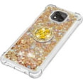 thumbnail image 6 of case for Motorola Moto G Power 2021 Case,Creativity Clear Quicksand Glitter Flowing Liquid Floating Soft TPU Case w/Stand Bling Diamond Sparkle Phone Cover for Motorola Moto G Power 2021  Gold, 6 of 14