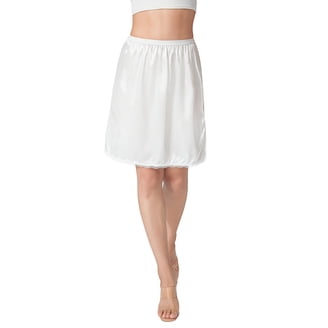 Women Half Slip for Under Dresses Elastic Waist Lace Trim Satin Half Slips  Underskirt for Under Dresses Slip - Walmart.com