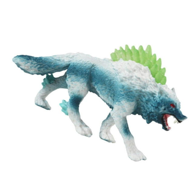 Figuras de escultura de animales salvajes realistas CUTICAT modelo en miniatura juego para juguetes cognitivos 5 6 7 8 años favores adornos Blanco verde