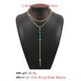 thumbnail image 4 of Gold Alloy Necklace Zircon Y Lariat Necklaces Long Drop Pendant Y Necklace for Women Dainty Diamond Chain Necklace Fashion Jewelry, 4 of 6