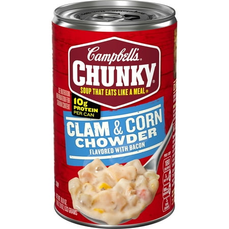 Campbell's Chunky Soup, Ready to Serve Clam and Corn Chowder, 18.8 oz Can