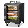 thumbnail image 2 of Demifill 81 Quart Capacity End-loading Insulated Food Pan Carrier with Wheels, Hot Box with Seamless Double Walled Shell and PU Foam Layer, Food Pan Carrier for Indoor as Kitchen, Black, 2 of 8