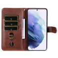 thumbnail image 2 of Zipper Wallet Case for Samsung Galaxy A34 5G, Glossy Luxury Faux PU Leather Soft Silicone Shockproof Flip Folio Cover with Card Slots Pocket Magnetic Clasp Kickstand Fashion Case, Brown, 2 of 9