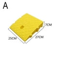 thumbnail image 3 of HPDL Portable PVC Curb Ramp for Cars & Trucks, Outdoor Plastic Slope Mat with Anti-Slip Texture, Roadside Uphill Mat for Vehicle Access, Yellow 25x27x7cm, 3 of 8