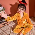thumbnail image 1 of Conjunto de Pijamas de terciopelo Coral para niños y niñas, ropa de dormir de manga larga de franela cálida para invierno, navidad, Año Nuevo, 1 of 2