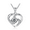 100 Faced Cut, variant on 1CT Pass Tested D Color Moissanite Heart Necklace for Women Wedding S925 Silver Silver Pendant