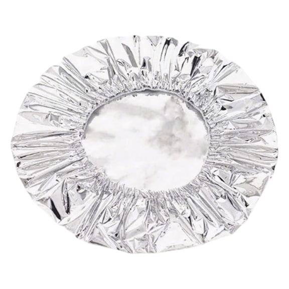 Insulated Foil Food Cover – Reusable, Stretchable Aluminum Wrap for Bowls & Plates, 12"x12", Silver, Kitchen & Picnic Use