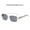 Gold Frame Black And Gray, variant on Frameless Sunglasses for Men with UV400 Protection, Category 1 Light Tint, and Stylish Marbled Design