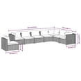 thumbnail image 5 of vidaXL 8 Piece Garden Lounge Set with Cushions Poly Rattan Brown, 5 of 5