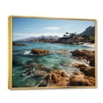 thumbnail image 2 of Designart "Rocky Beach Serenity Spain Azure Coastline I" Nautical & Beach Floater Framed Wall Art Living Room, 2 of 7