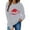Gray, variant on Guzom Womens Gray Santa Hat Graphic Sweatshirt - Long Sleeve Crew Neck, Loose Fit, Christmas Festive,Size XL
