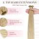 thumbnail image 2 of Extensiones de cabello GOO GOO U Tip, 50 g, 50 cm, rubio natural Balayage, 2 of 8