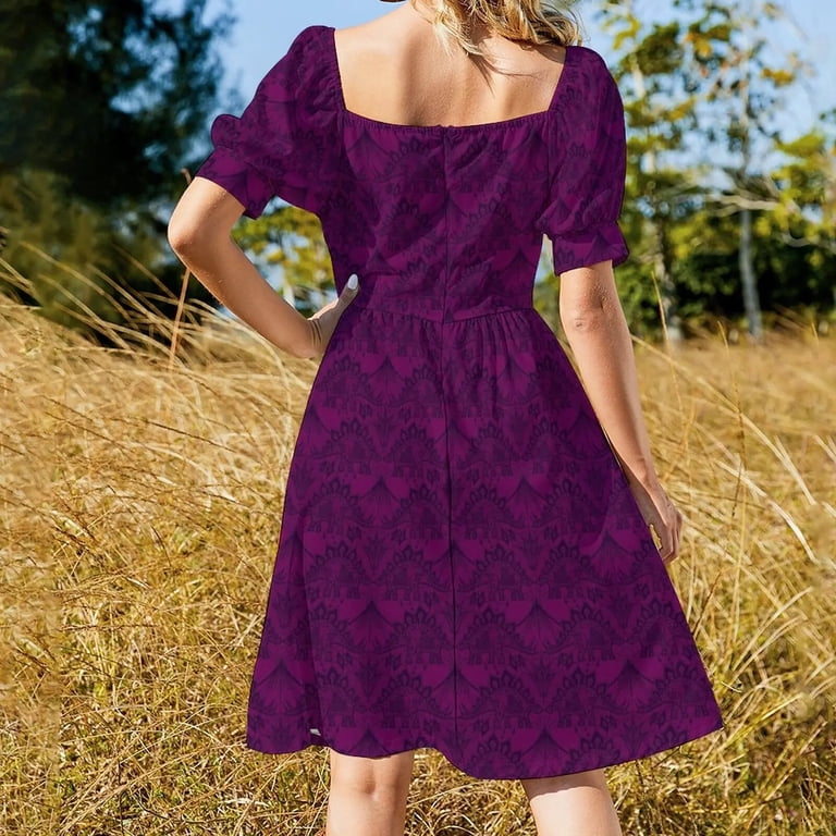 Stegosaurus Lace - Purple Dress elegant guest wedding dress long dresses  for women summer dress daily