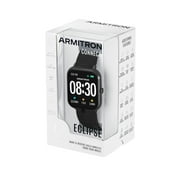 Armitron Eclipse Adult 45mm w/Voice Assistant & Backlight Smart Watch w/Charging Cable & Watch Band, Black