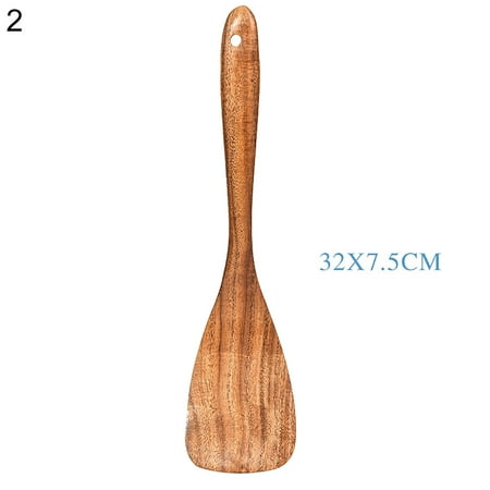 

Bigstone Non-Stick Teakwood Wooden Spatula Spoon Household Kitchen Utensils Kitchenware