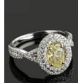 thumbnail image 4 of HeartsAndYou 2.2ct Natural Yellow Sapphire Twist Shank Dual Halo Ring 14k SOLID White Gold, 4 of 9