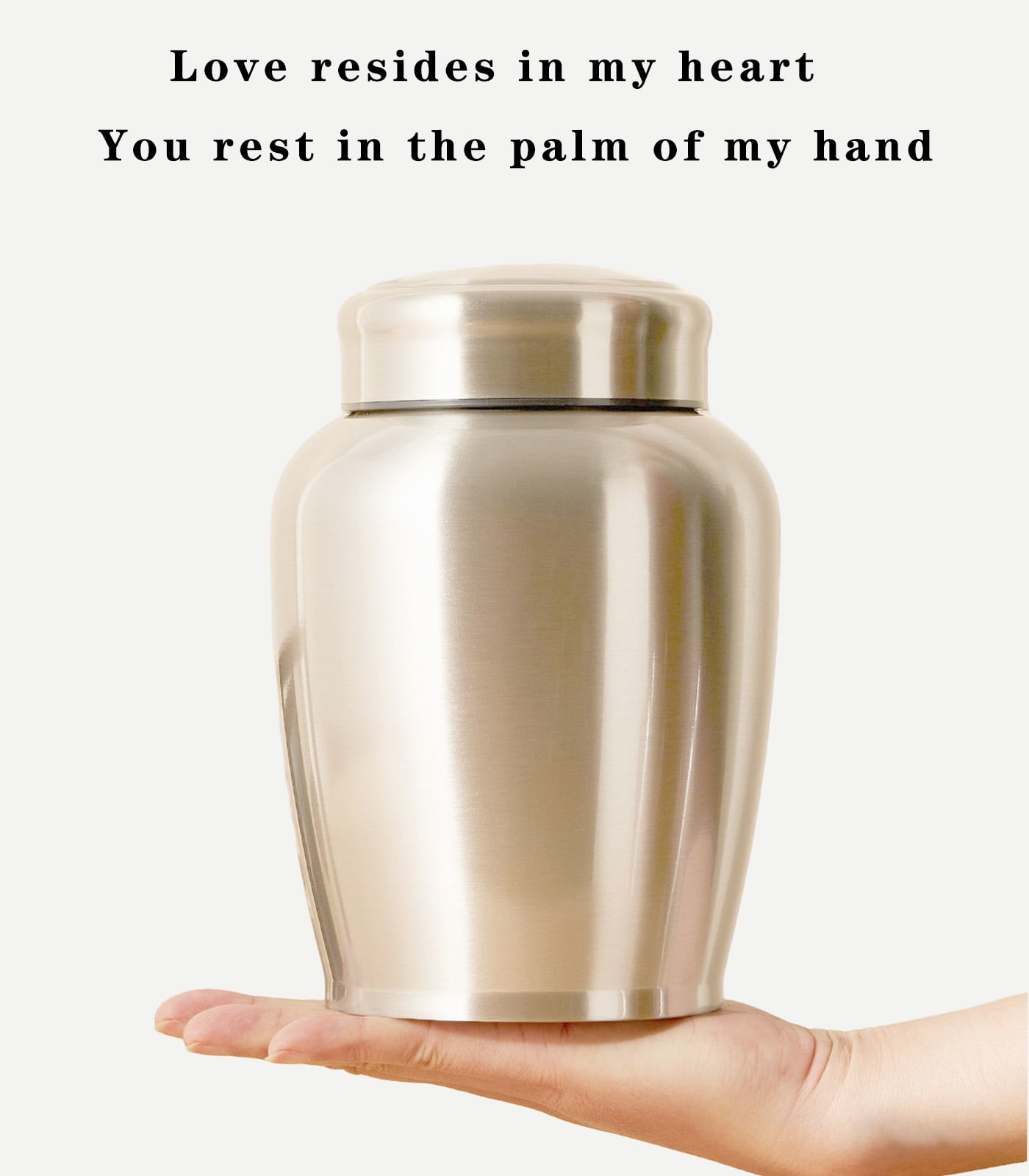 Large Urn for Ashes Adult Male&Female Decorative Urns for Human Ashes Adult Man Stainless Steel Silver