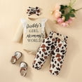 thumbnail image 2 of Farysays Baby Girl Clothes Daddy's GIRL Mommy WORLD Ruffle Romper + Pants + Headband Set 3Pcs Fall Winter Clothing, 2 of 6