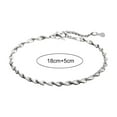 thumbnail image 5 of Xinyolin Women's Bracelet - Twisted Water Wave, Adjustable with Extended Length, Polished Lightweight Wrist Jewelry, 5 of 7
