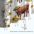 thumbnail image 6 of Highland Cow Sunflower Cow Pattern Shower Curtain 84"x72" ,Bathroom Decorative Shower Curtains Set with 12 Hooks,Modern Waterproof Washable Shower Curtain, 6 of 6