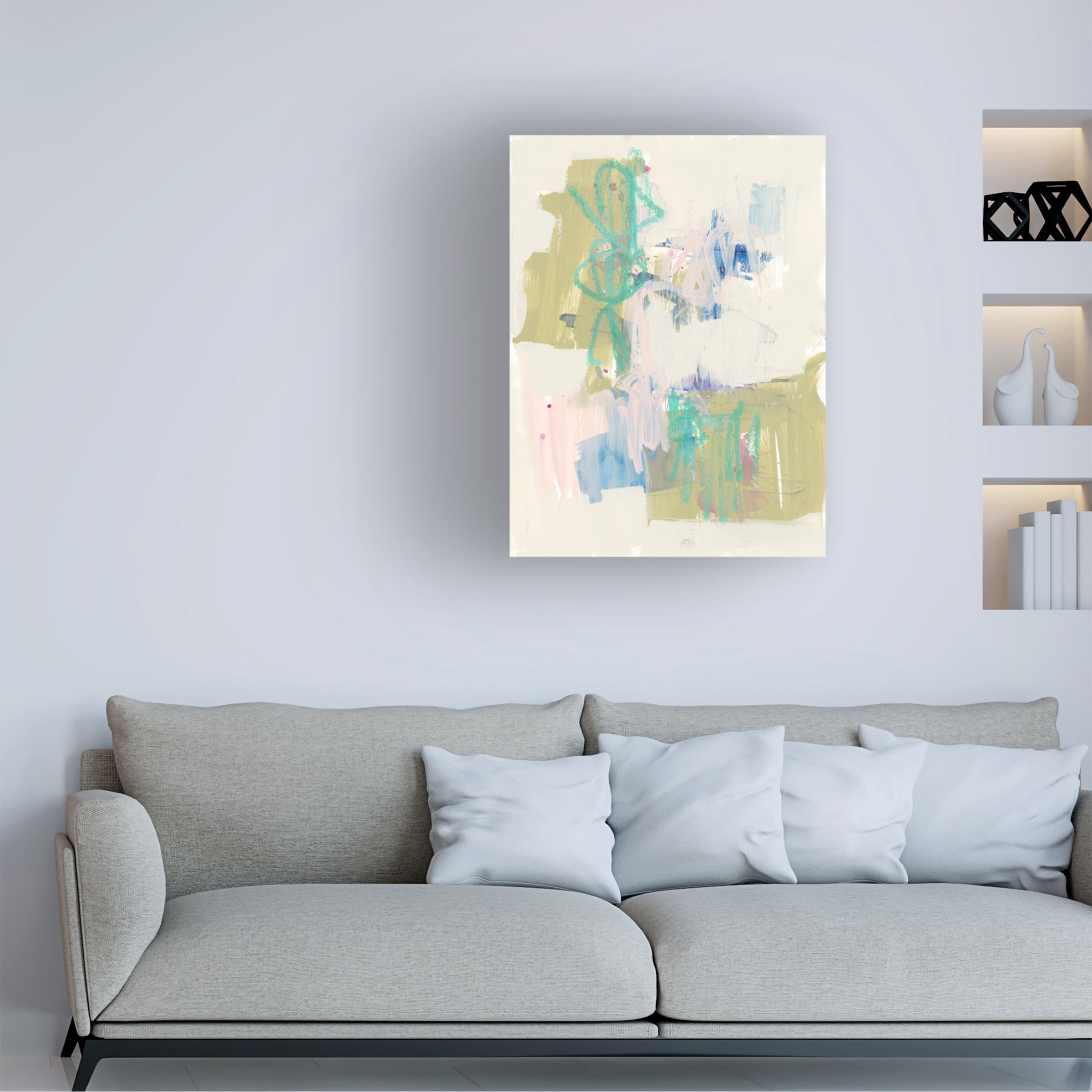 Trademark Fine Art Jennifer Goldberger Balancing Pastels II Canvas Wall Art - 18x24